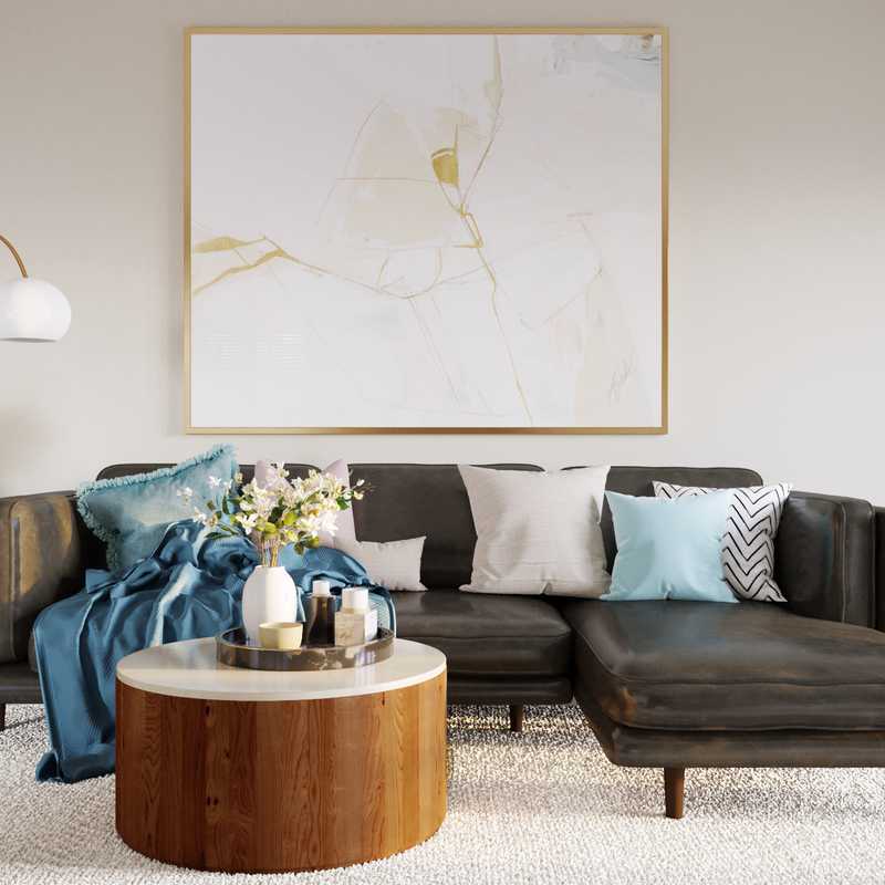 Contemporary, Midcentury Modern Living Room Design by Havenly Interior Designer Cristina
