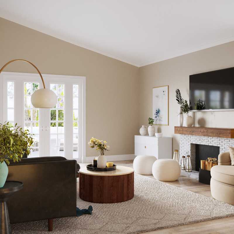 Contemporary, Midcentury Modern Living Room Design by Havenly Interior Designer Cristina