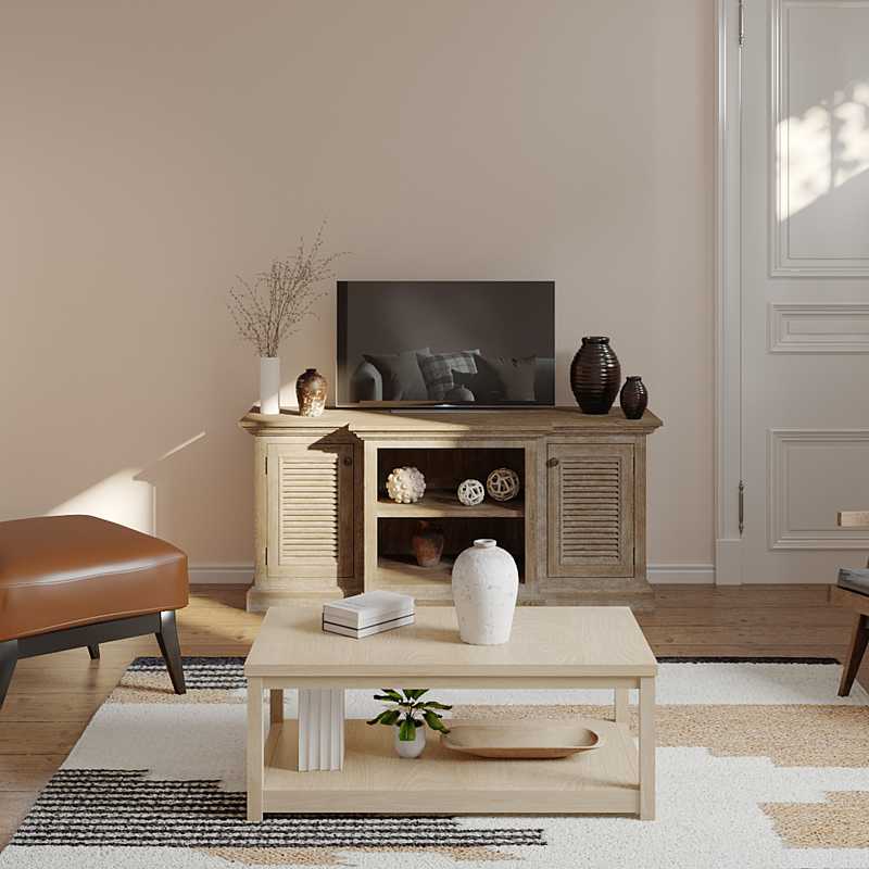 Farmhouse, Rustic Living Room Design by Havenly Interior Designer Caitlin