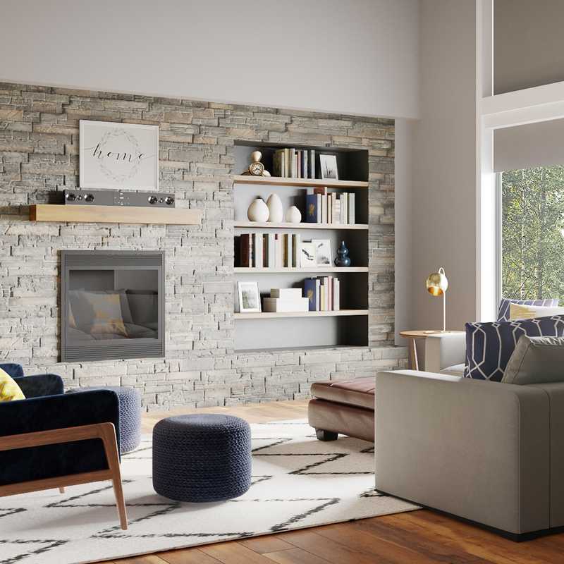 Midcentury Modern Living Room Design by Havenly Interior Designer Carla