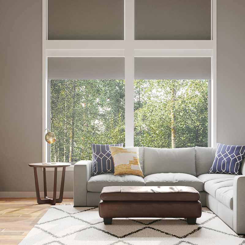 Midcentury Modern Living Room Design by Havenly Interior Designer Carla