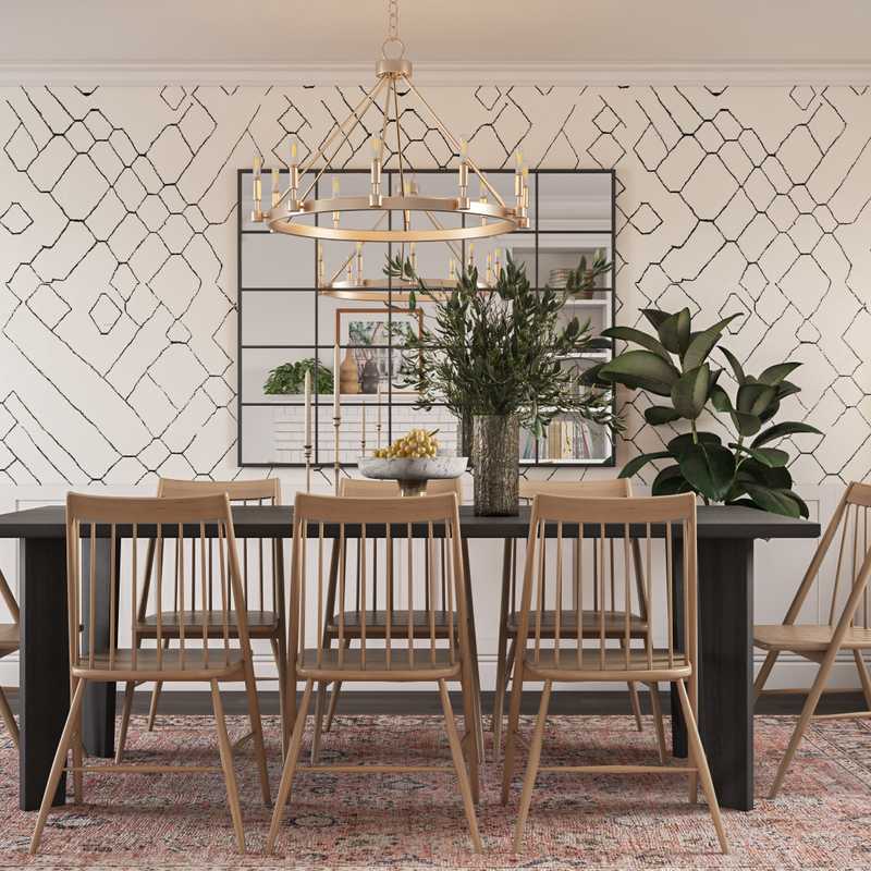 Modern, Midcentury Modern Dining Room Design by Havenly Interior Designer Veema