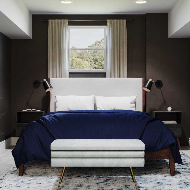 Midcentury Modern, Scandinavian Bedroom Design by Havenly Interior Designer Sarice
