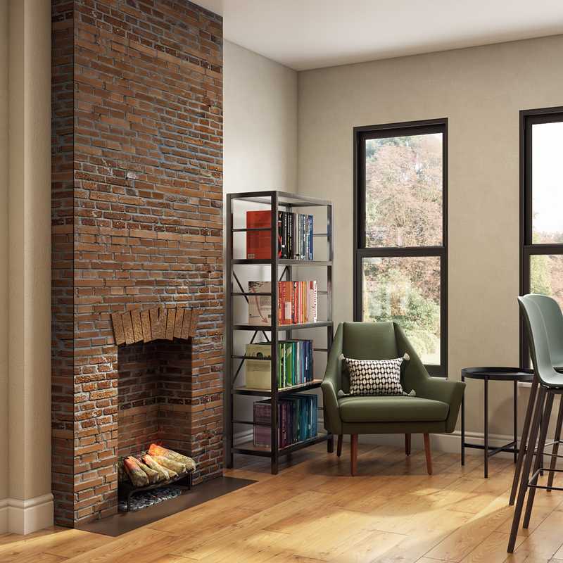 Industrial, Midcentury Modern Living Room Design by Havenly Interior Designer Jacqueline