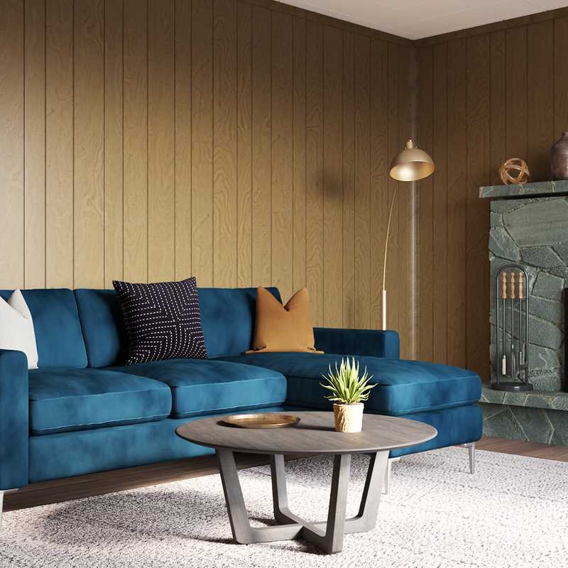 Bohemian, Rustic Living Room Design by Havenly Interior Designer Kaylee