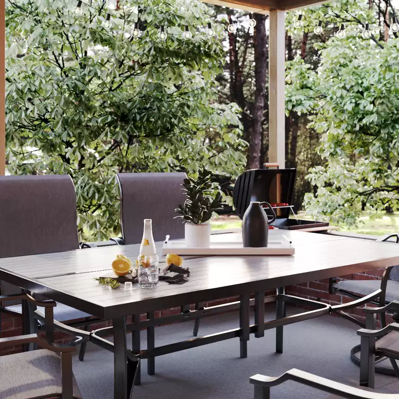 Midcentury Modern Outdoor Space Design by Havenly Interior Designer Jimena