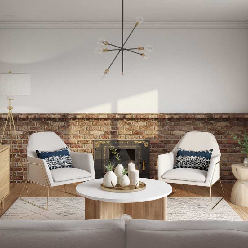 Modern, Midcentury Modern, Scandinavian Living Room Design by Havenly Interior Designer Safek