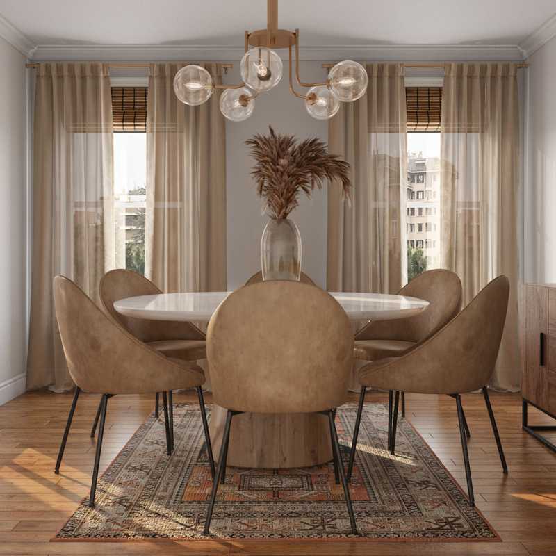Modern, Midcentury Modern Dining Room Design by Havenly Interior Designer Briana