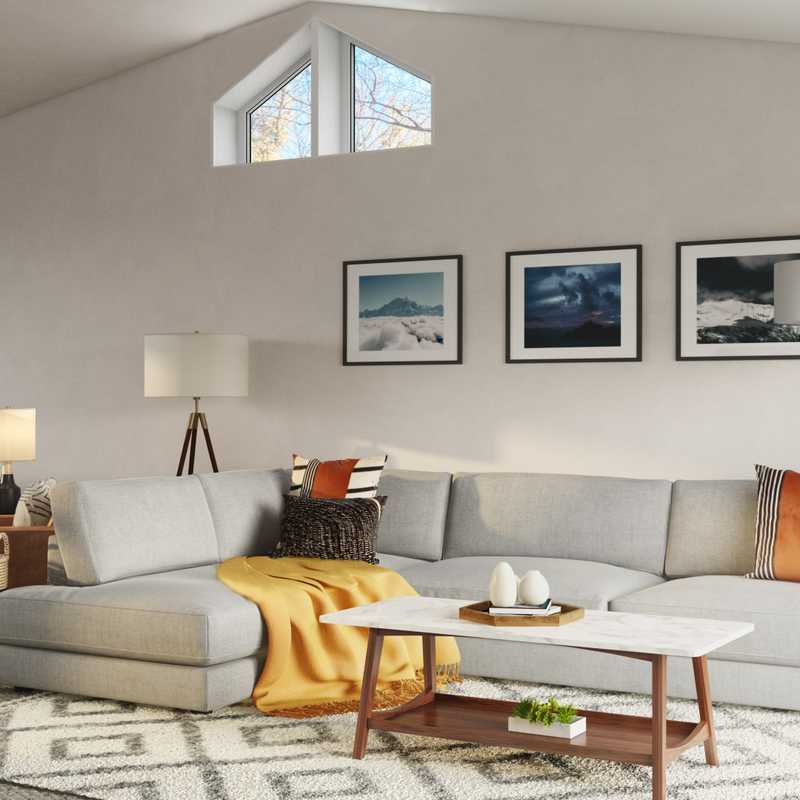 Midcentury Modern, Scandinavian Living Room Design by Havenly Interior Designer Cara