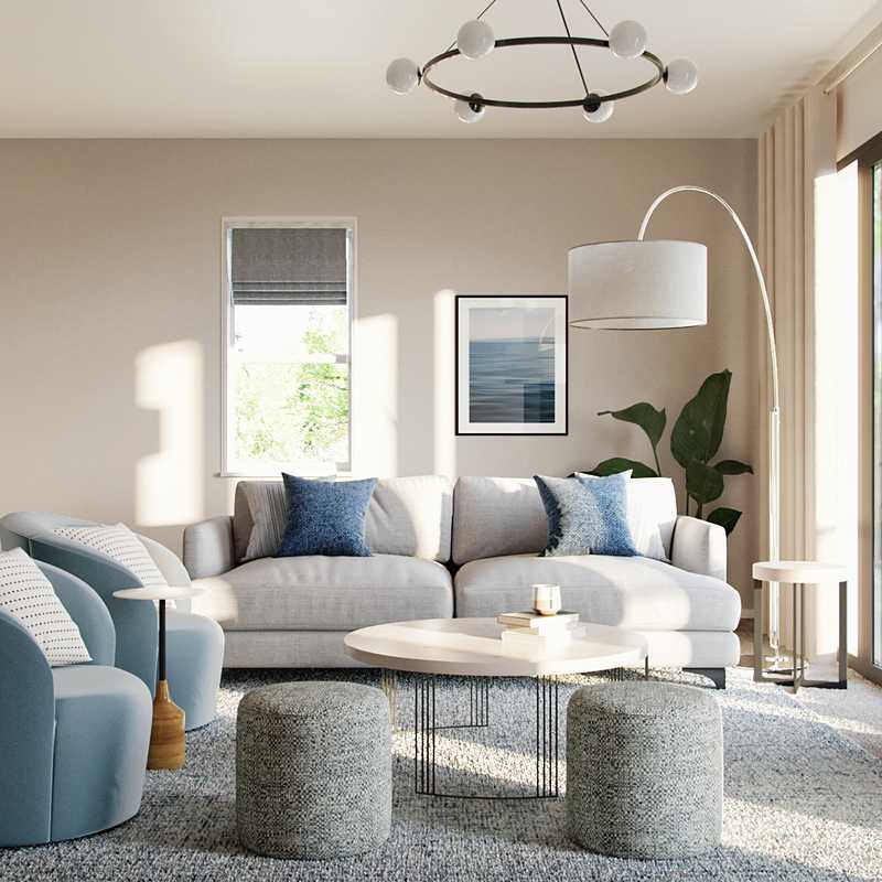 Modern, Transitional Living Room Design by Havenly Interior Designer Anny