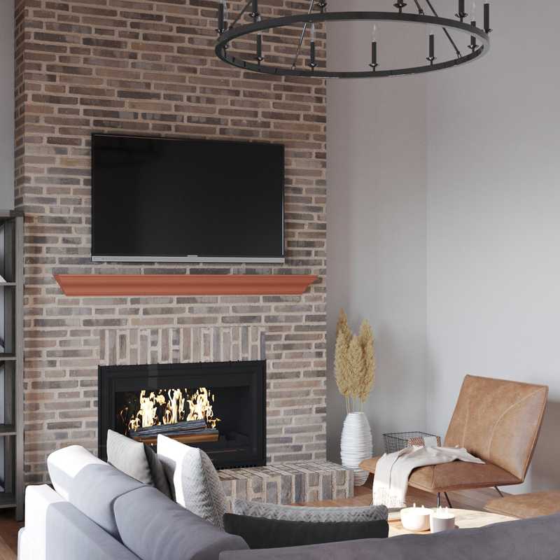 Midcentury Modern, Scandinavian Living Room Design by Havenly Interior Designer Victoria