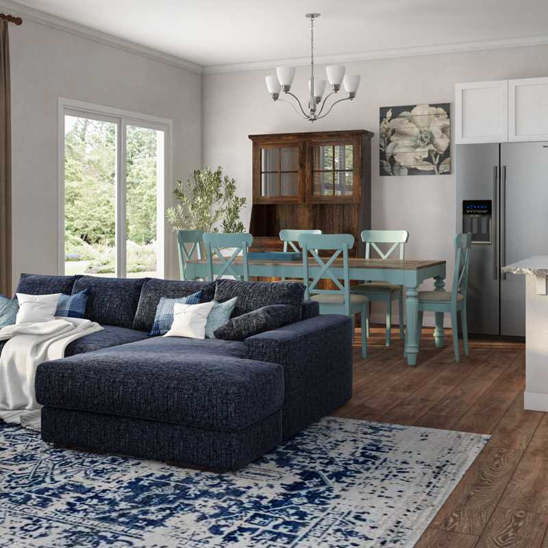 Rustic, Transitional Living Room Design by Havenly Interior Designer Jonica