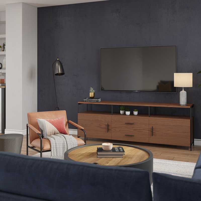 Modern, Midcentury Modern Living Room Design by Havenly Interior Designer Safek