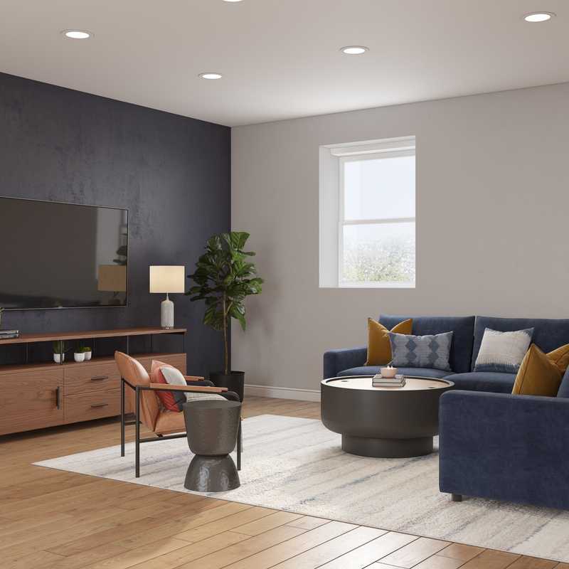 Modern, Midcentury Modern Living Room Design by Havenly Interior Designer Safek