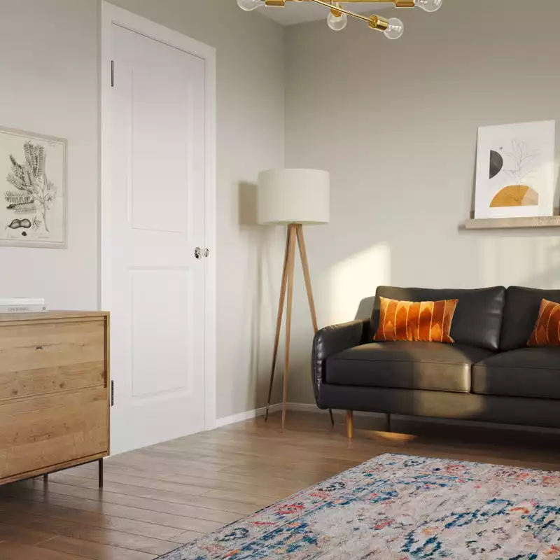 Modern, Bohemian, Midcentury Modern Office Design by Havenly Interior Designer Karie