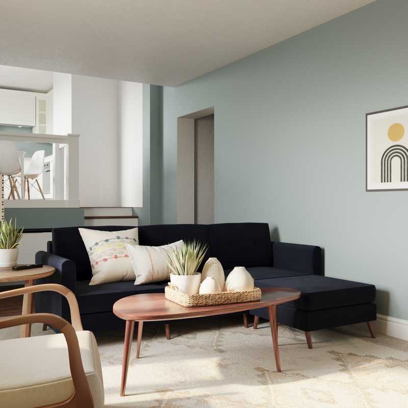 Eclectic, Bohemian, Vintage, Midcentury Modern Living Room Design by Havenly Interior Designer Meghan