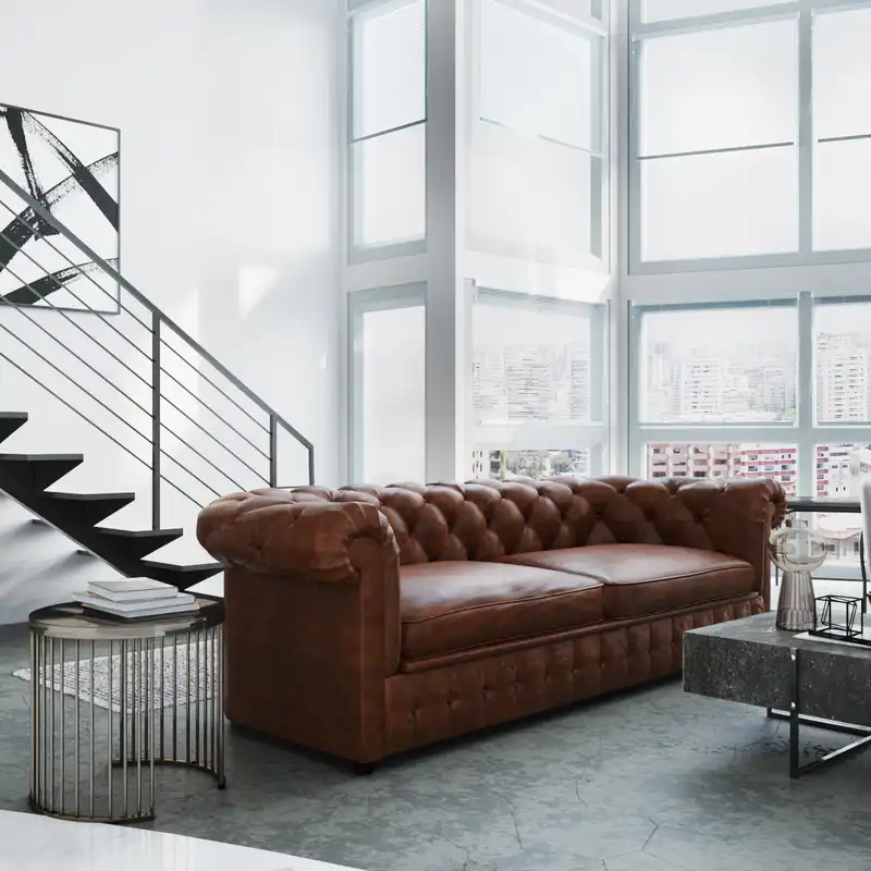 Contemporary, Industrial Living Room Design by Havenly Interior Designer Camila
