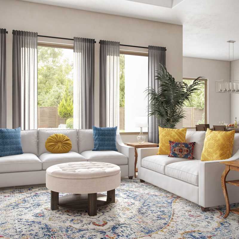 Modern, Transitional Living Room Design by Havenly Interior Designer Gloria
