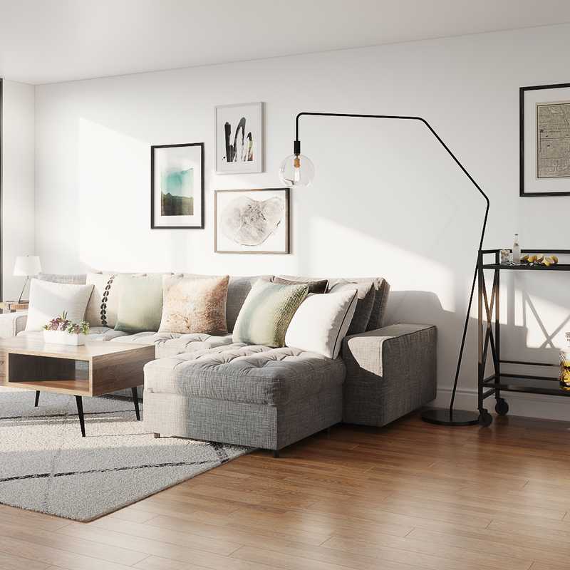 Industrial, Minimal Living Room Design by Havenly Interior Designer Angie