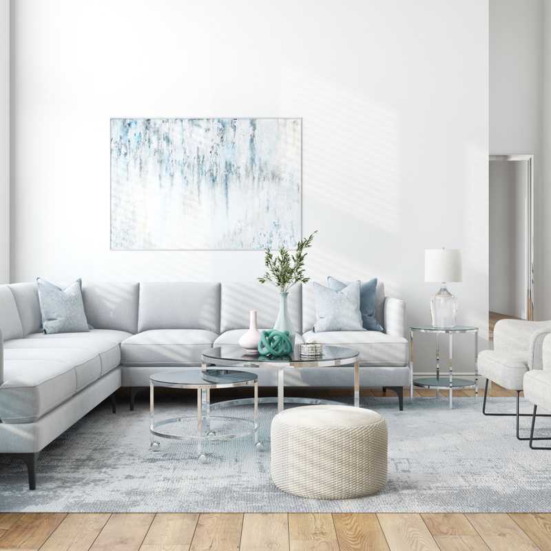 Contemporary, Modern, Glam Living Room Design by Havenly Interior Designer Sarah