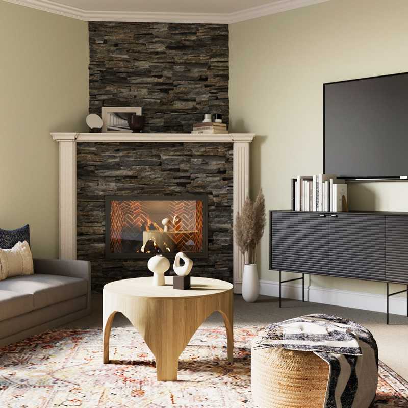 Bohemian, Coastal, Scandinavian Living Room Design by Havenly Interior Designer Jenna