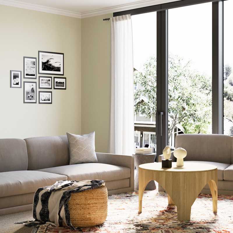 Bohemian, Coastal, Scandinavian Living Room Design by Havenly Interior Designer Jenna