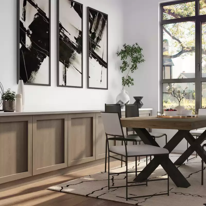 Modern, Midcentury Modern, Scandinavian Dining Room Design by Havenly Interior Designer Christina