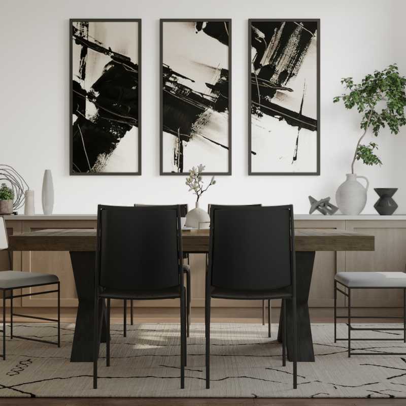 Modern, Midcentury Modern, Scandinavian Dining Room Design by Havenly Interior Designer Christina