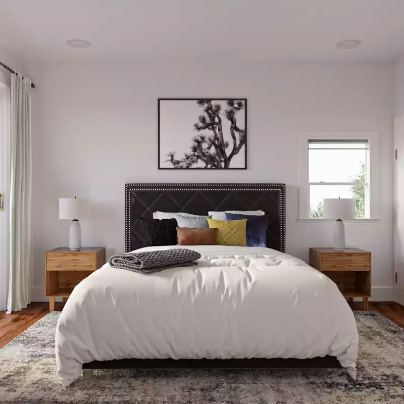 Glam, Midcentury Modern, Minimal Bedroom Design by Havenly Interior Designer Emmanuel