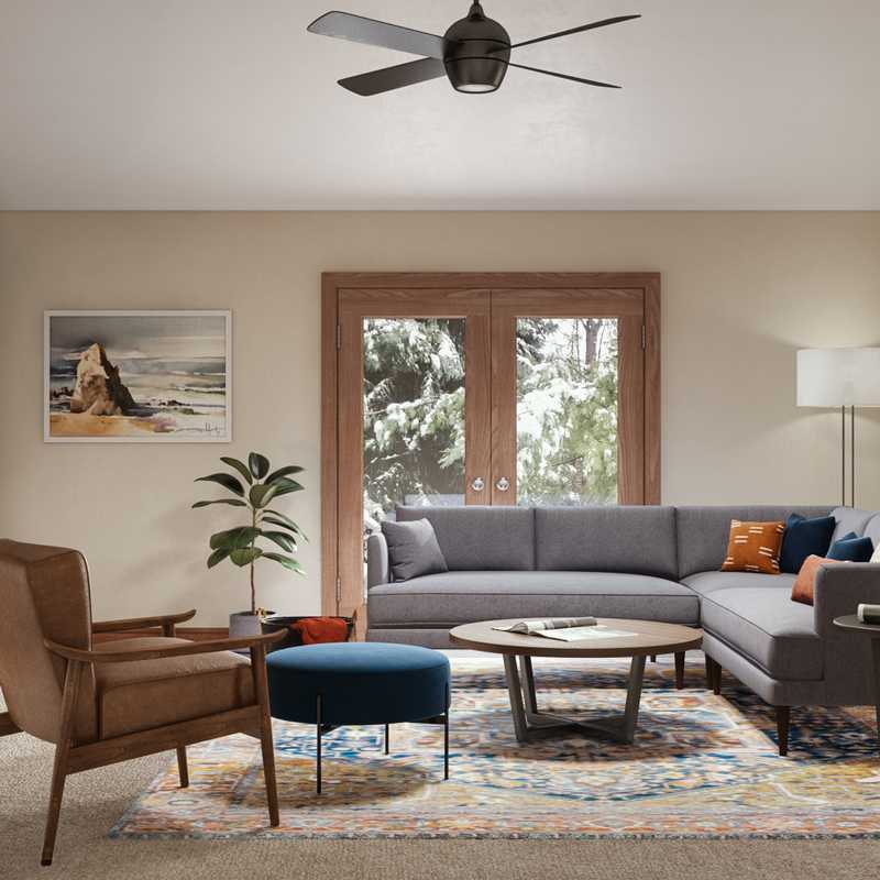 Modern, Midcentury Modern, Scandinavian Living Room Design by Havenly Interior Designer Allison
