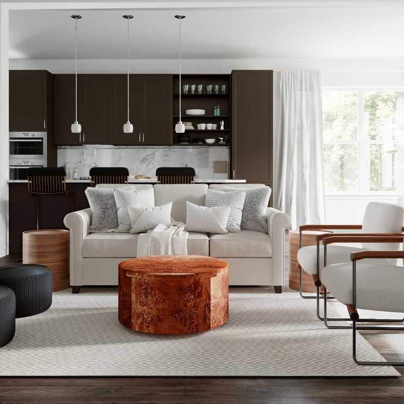 Eclectic Living Room Design by Havenly Interior Designer Julio