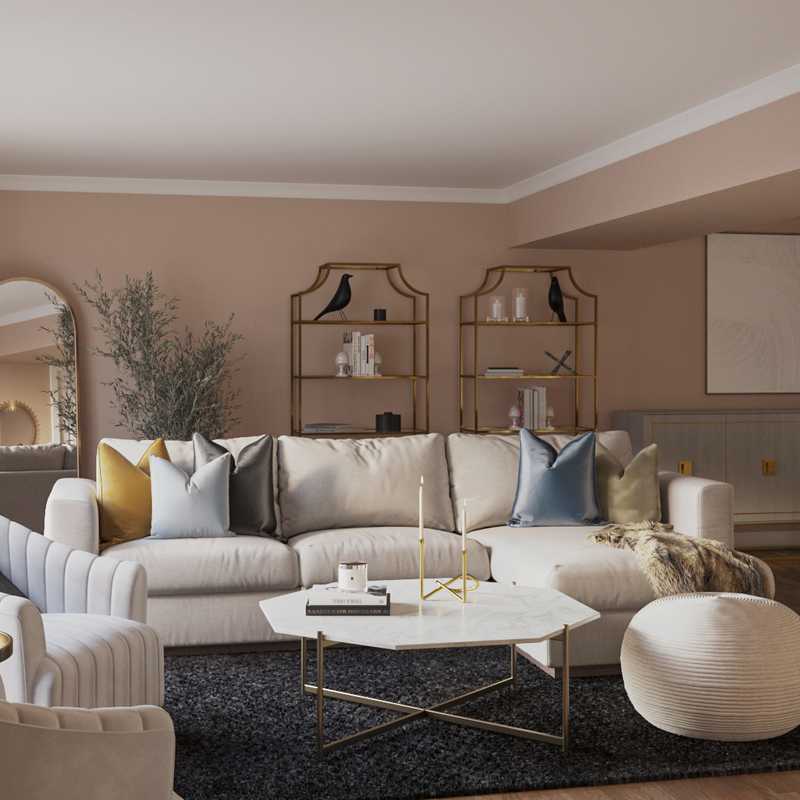 Modern, Glam Living Room Design by Havenly Interior Designer Legacy
