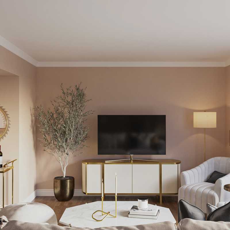 Modern, Glam Living Room Design by Havenly Interior Designer Legacy