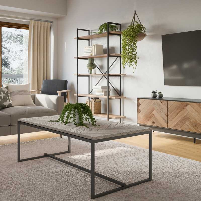 Midcentury Modern, Scandinavian Living Room Design by Havenly Interior Designer Priscila