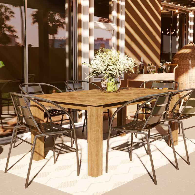 Midcentury Modern, Scandinavian Outdoor Space Design by Havenly Interior Designer Maria