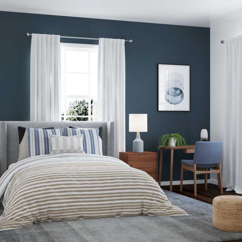 Midcentury Modern, Scandinavian Bedroom Design by Havenly Interior Designer Priscila