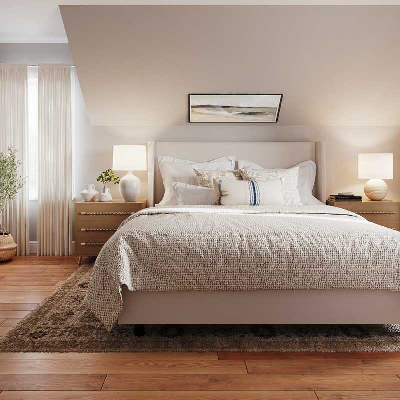 Farmhouse, Minimal Bedroom Design by Havenly Interior Designer Sarah