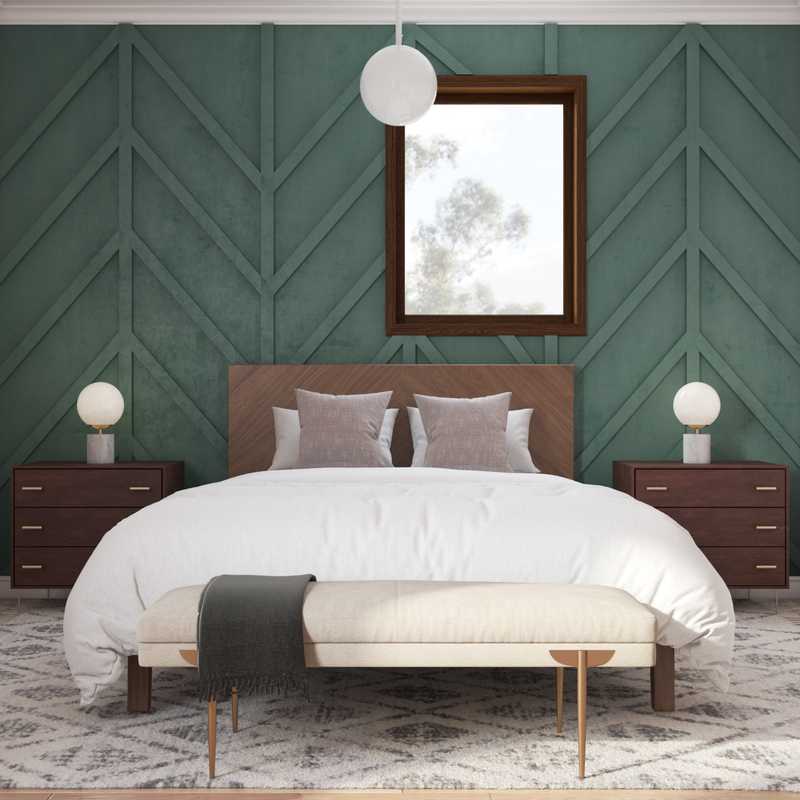 Midcentury Modern, Scandinavian Bedroom Design by Havenly Interior Designer Carla
