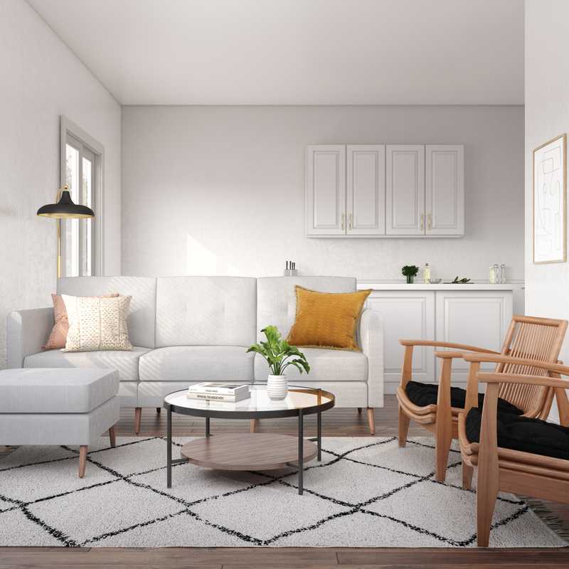 Midcentury Modern, Scandinavian Living Room Design by Havenly Interior Designer Rocio