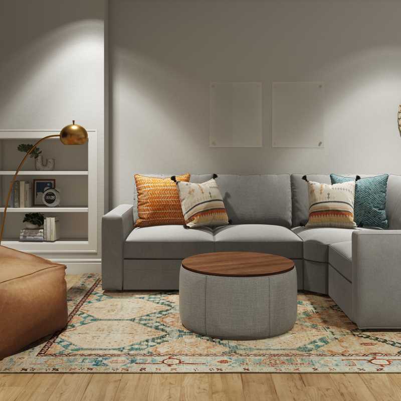 Modern, Eclectic, Bohemian Living Room Design by Havenly Interior Designer Ellis