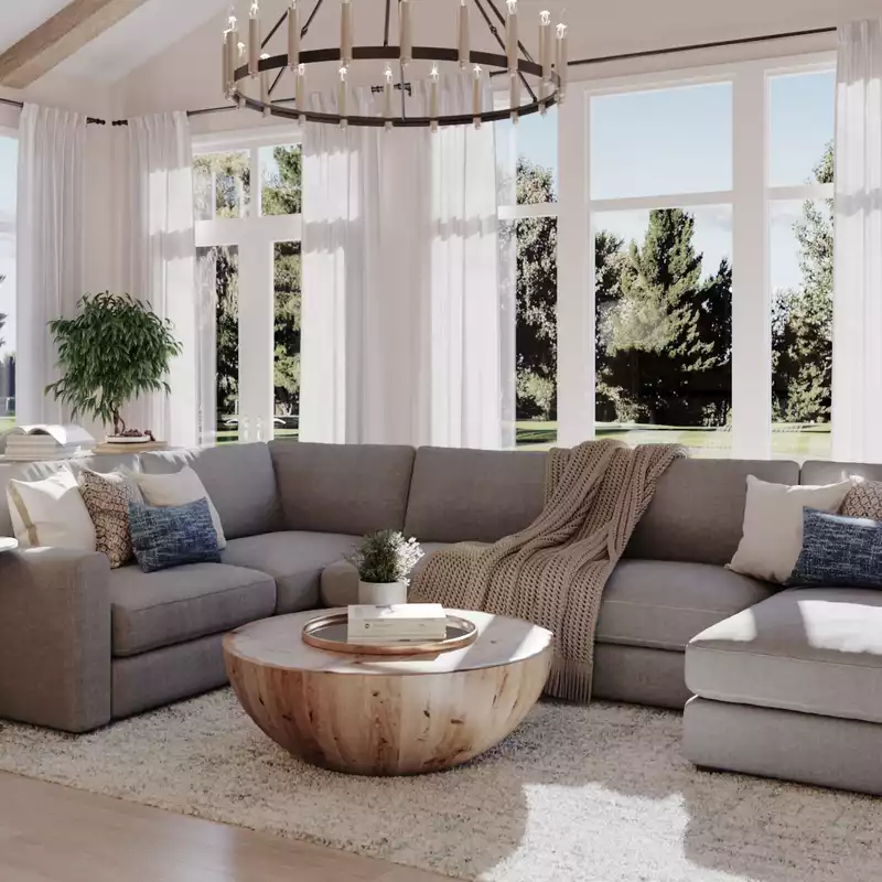 Traditional, Midcentury Modern, Minimal, Scandinavian Living Room Design by Havenly Interior Designer Kristy