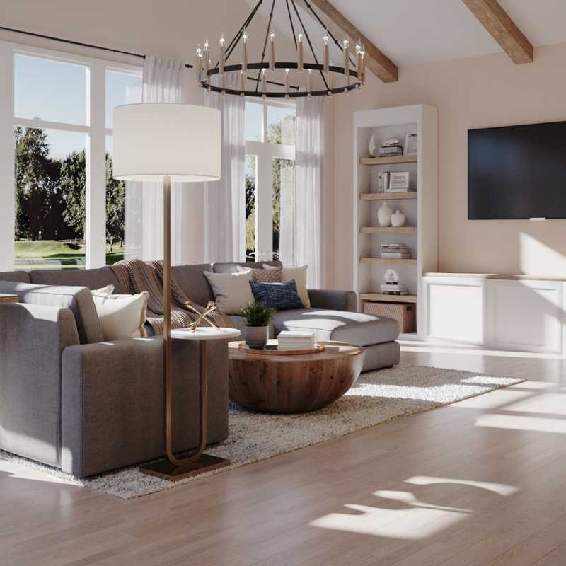Traditional, Midcentury Modern, Minimal, Scandinavian Living Room Design by Havenly Interior Designer Kristy