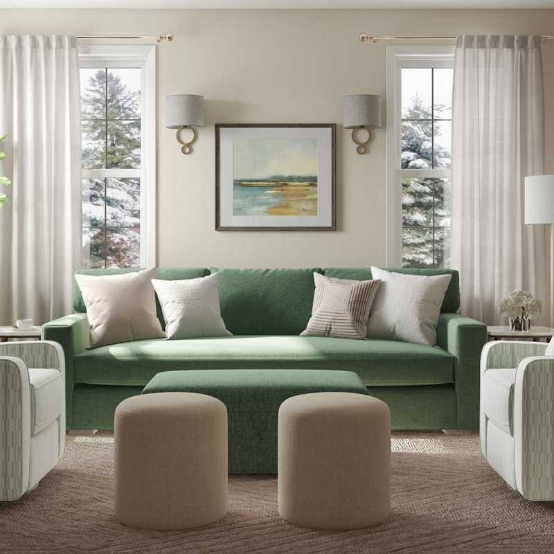 Glam, Traditional, Transitional Living Room Design by Havenly Interior Designer Ilona