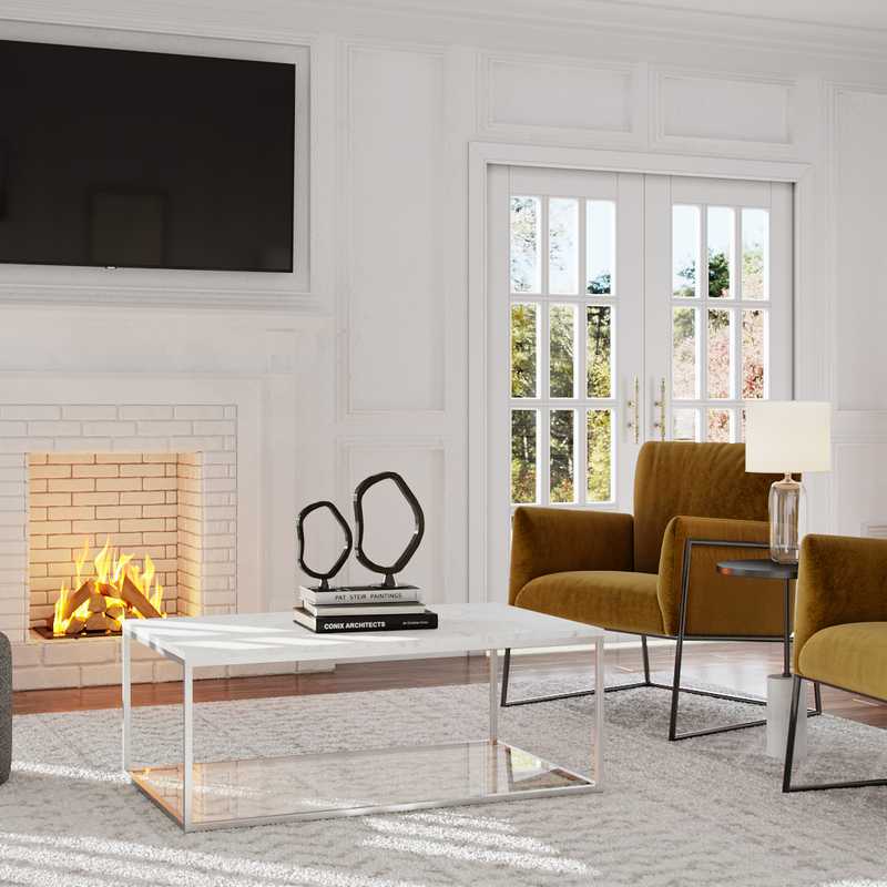 Contemporary, Global Living Room Design by Havenly Interior Designer Juliana
