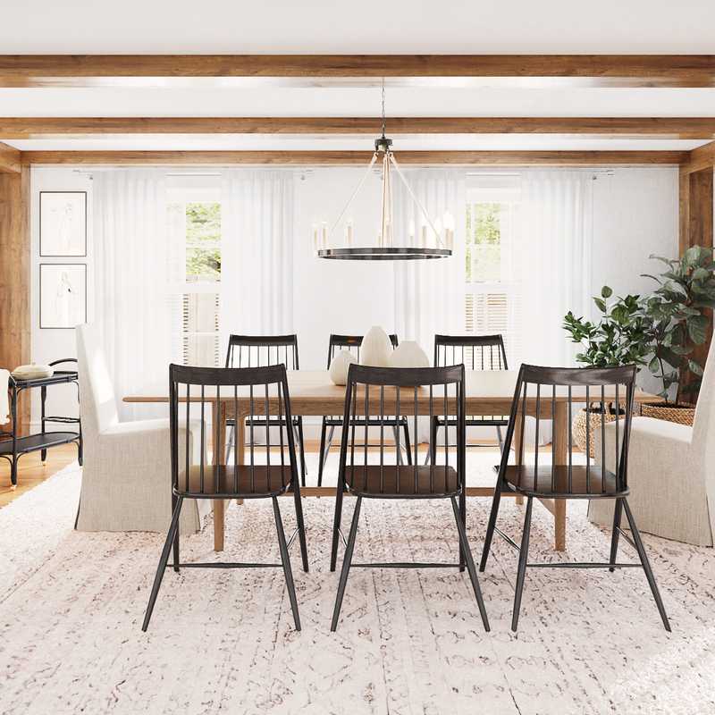 Contemporary, Farmhouse, Transitional Dining Room Design by Havenly Interior Designer Ghianella