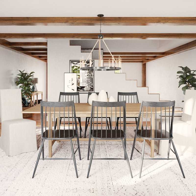 Contemporary, Farmhouse, Transitional Dining Room Design by Havenly Interior Designer Ghianella