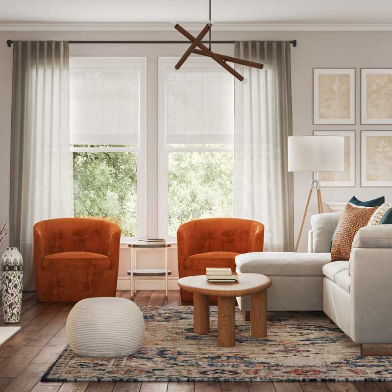 Contemporary, Modern Living Room Design by Havenly Interior Designer Stephanie