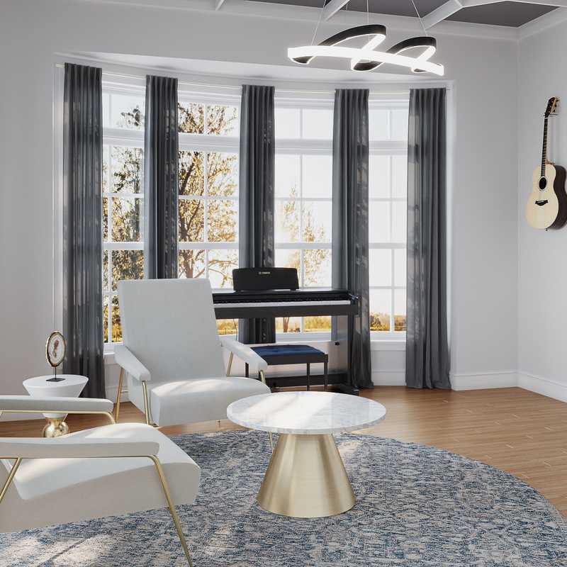 Contemporary, Modern, Minimal Living Room Design by Havenly Interior Designer Stacy