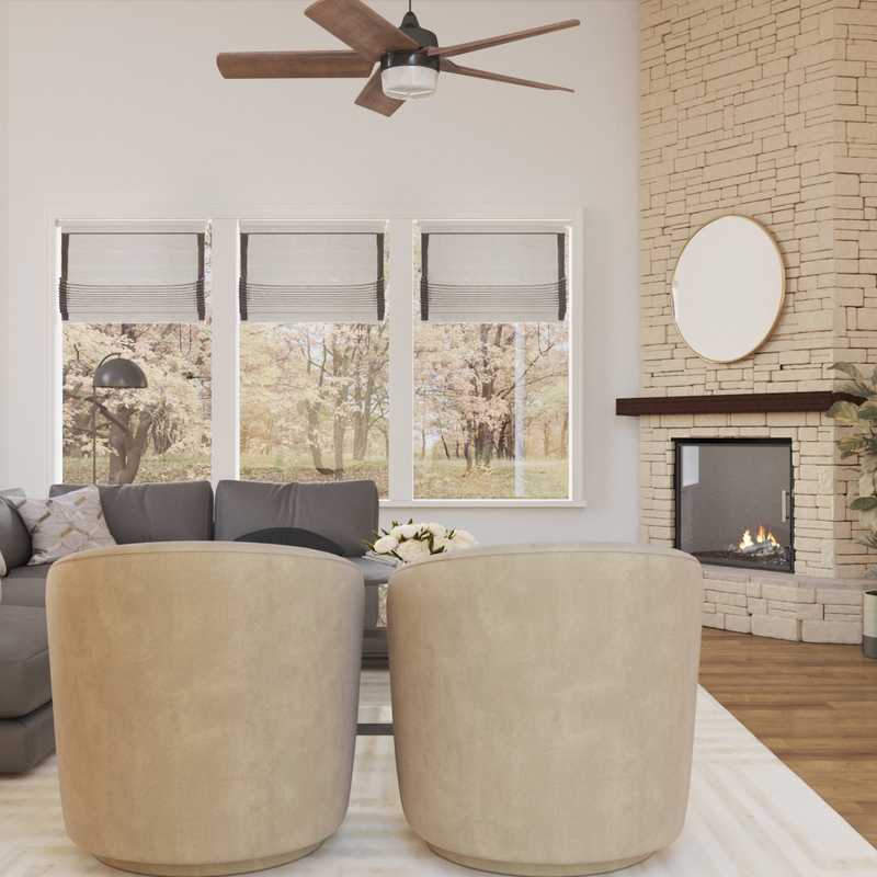 Contemporary, Scandinavian Living Room Design by Havenly Interior Designer Maria