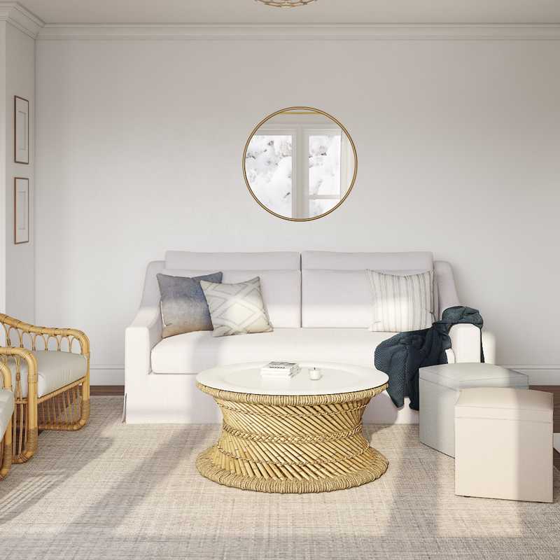 Classic, Coastal, Transitional Living Room Design by Havenly Interior Designer Ellis